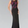 Elizabeth K - GL2238 Bead Embellished Jewel Neck Gown