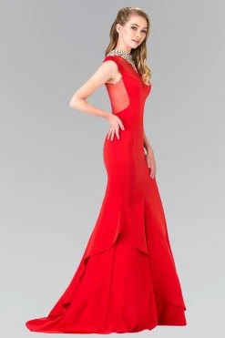 Formal Gowns Elizabeth K - GL2242 High Neck Mermaid Gown