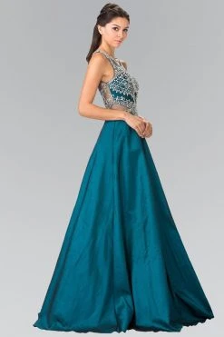 Elizabeth K - GL2253 Sleeveless Beaded Long Gown Formal Gowns