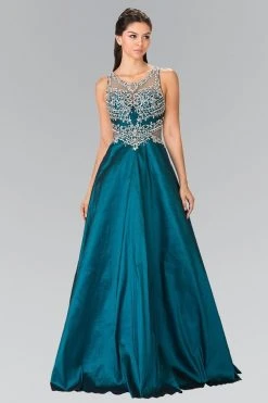 Elizabeth K - GL2253 Sleeveless Beaded Long Gown Formal Gowns