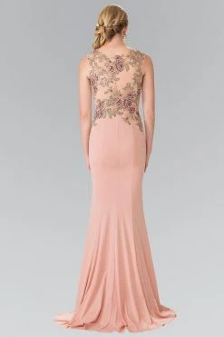 Formal Gowns Elizabeth K - GL2270 Embroidered V Neck Long Dress 9 Formal Gowns Elizabeth K - GL2270 Embroidered V Neck Long Dress