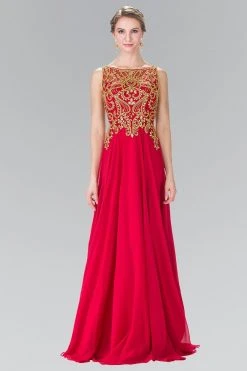 Elizabeth K - GL2274 Embellished Sleeveless Long Dress Formal Gowns