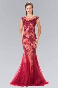 Elizabeth K - GL2276 Sleeveless Illusion Tulle Trumpet Gown Formal Gowns 12 Elizabeth K - GL2276 Sleeveless Illusion Tulle Trumpet Gown Formal Gowns