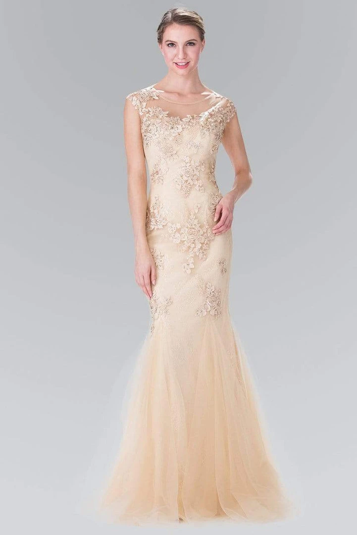 Elizabeth K - GL2276 Sleeveless Illusion Tulle Trumpet Gown Formal Gowns 7 Elizabeth K - GL2276 Sleeveless Illusion Tulle Trumpet Gown Formal Gowns