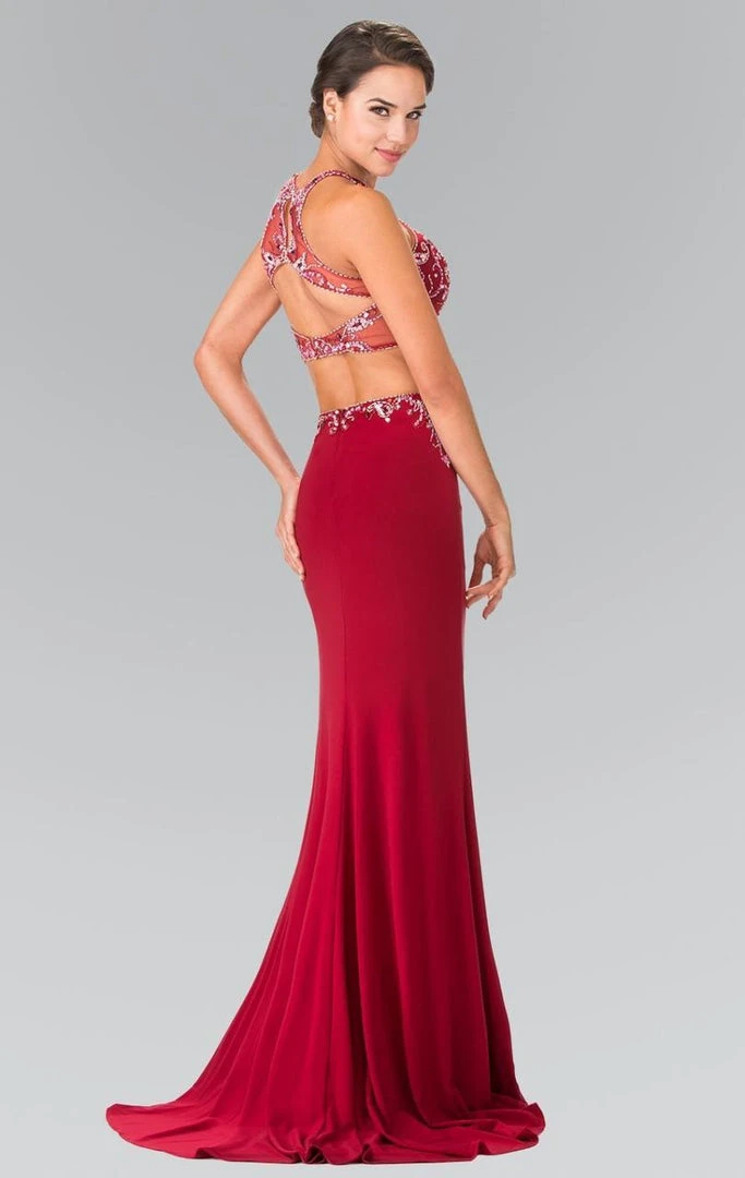 Elizabeth K - GL2277 Beaded Halter Neck Rome Jersey Trumpet Gown 6 Elizabeth K - GL2277 Beaded Halter Neck Rome Jersey Trumpet Gown
