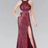 Elizabeth K - GL2278 Halter Long Dress With Slit 2 Elizabeth K - GL2278 Halter Long Dress With Slit