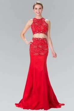 Formal Gowns Elizabeth K - GL2291 Two-Piece Sequined Trumpet Gown