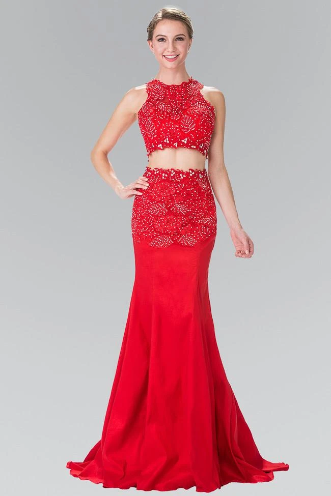 Formal Gowns Elizabeth K - GL2291 Two-Piece Sequined Trumpet Gown 3 Formal Gowns Elizabeth K - GL2291 Two-Piece Sequined Trumpet Gown