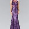 Elizabeth K - GL2292 Sequined Illusion Panel Sheath Gown 2 Elizabeth K - GL2292 Sequined Illusion Panel Sheath Gown