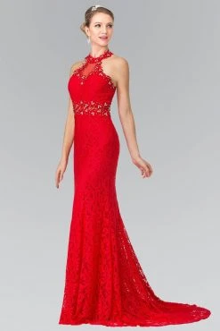 Formal Gowns Elizabeth K - GL2297 Beads Embellished High-Neck Lace Dress 17 Formal Gowns Elizabeth K - GL2297 Beads Embellished High-Neck Lace Dress