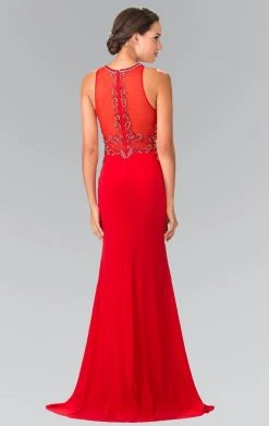 Elizabeth K - GL2298 Sleeveless Sequined Long Dress Formal Gowns