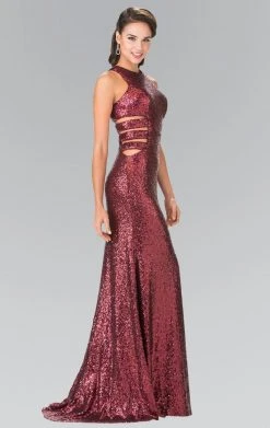 Elizabeth K - GL2299 Long Dress With Side Cut Outs