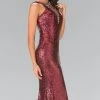 Elizabeth K - GL2301 Sequined Halter Long Gown Formal Gowns