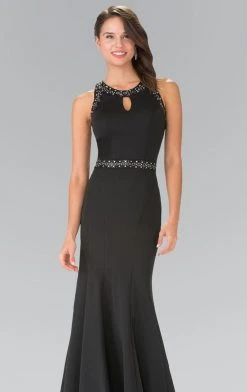 Elizabeth K - GL2303 Sleeveless Halter Long Dress