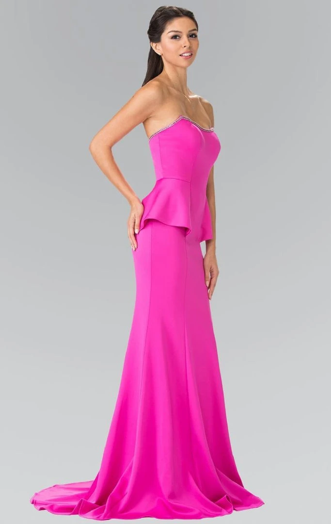 Elizabeth K - GL2304 Strapless Peplum Long Dress 7 Elizabeth K - GL2304 Strapless Peplum Long Dress