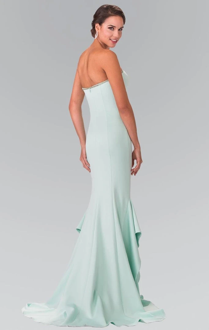 Elizabeth K - GL2305 Strapless Ruffled Long Dress 4 Elizabeth K - GL2305 Strapless Ruffled Long Dress