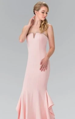 Elizabeth K - GL2305 Strapless Ruffled Long Dress 8 Elizabeth K - GL2305 Strapless Ruffled Long Dress