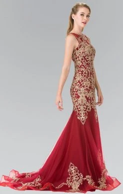 Elizabeth K - GL2307 Beaded Long Mermaid Gown Formal Gowns