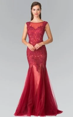 Elizabeth K - GL2319 Sleeveless Beaded Mermaid Gown Formal Gowns