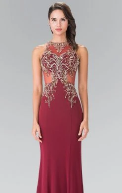 Elizabeth K - GL2329 Embellished Halter Long Gown