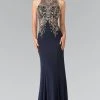 Elizabeth K - GL2329 Embellished Halter Long Gown