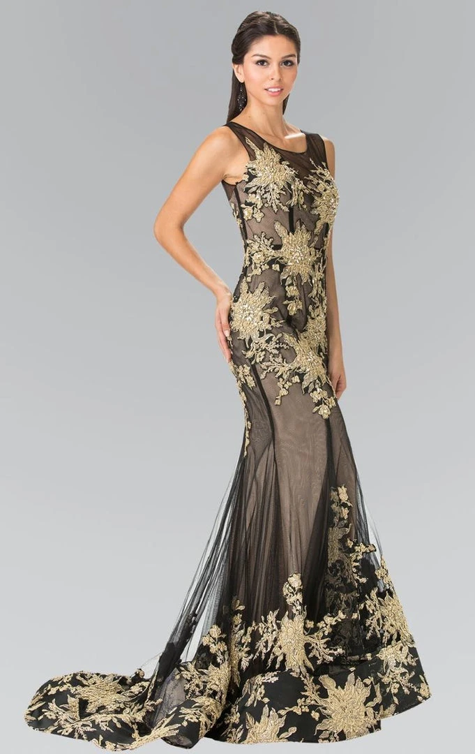 Elizabeth K - GL2335 Beaded Trumpet Gown Formal Gowns 5 Elizabeth K - GL2335 Beaded Trumpet Gown Formal Gowns