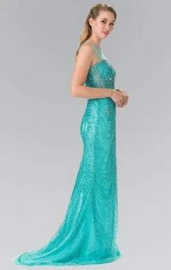 Elizabeth K - GL2337 Embellished Sleeveless Long Dress Formal Gowns