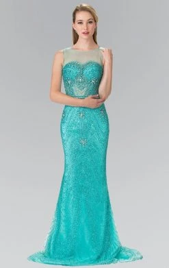 Elizabeth K - GL2337 Embellished Sleeveless Long Dress Formal Gowns
