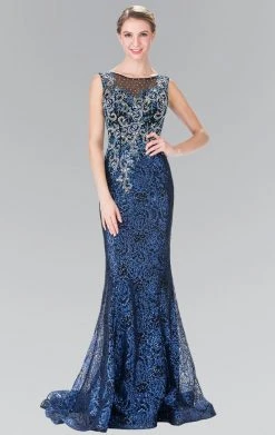Elizabeth K - GL2341 Sleeveless Beaded Long Dress