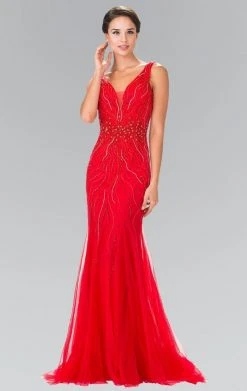 Elizabeth K - GL2344 V-Neck Mermaid Gown