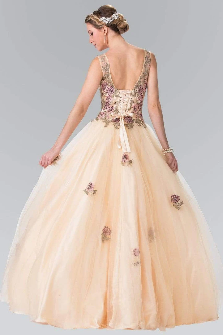 Elizabeth K - GL2346 Floral Embroidery Ballgown 4 Elizabeth K - GL2346 Floral Embroidery Ballgown