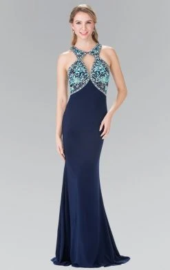 Formal Gowns Elizabeth K - GL2355 Halter Cut Outs Long Gown