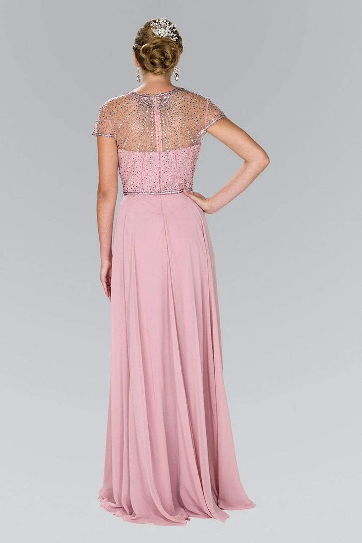 Formal Gowns Elizabeth K - GL2405 Beaded V-neck Sheath Dress 5 Formal Gowns Elizabeth K - GL2405 Beaded V-neck Sheath Dress
