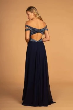 Elizabeth K - GL2527 Jeweled Bodice Plunging Off Shoulder Gown Formal Gowns 15 Elizabeth K - GL2527 Jeweled Bodice Plunging Off Shoulder Gown Formal Gowns