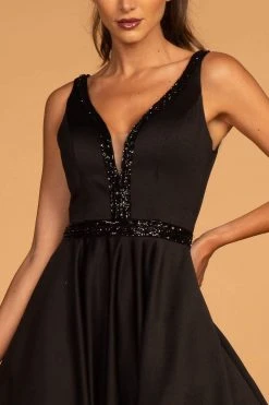 Elizabeth K - GL2532 Sleeveless Deep V-Neck Satin Ballgown Formal Gowns 12 Elizabeth K - GL2532 Sleeveless Deep V-Neck Satin Ballgown Formal Gowns