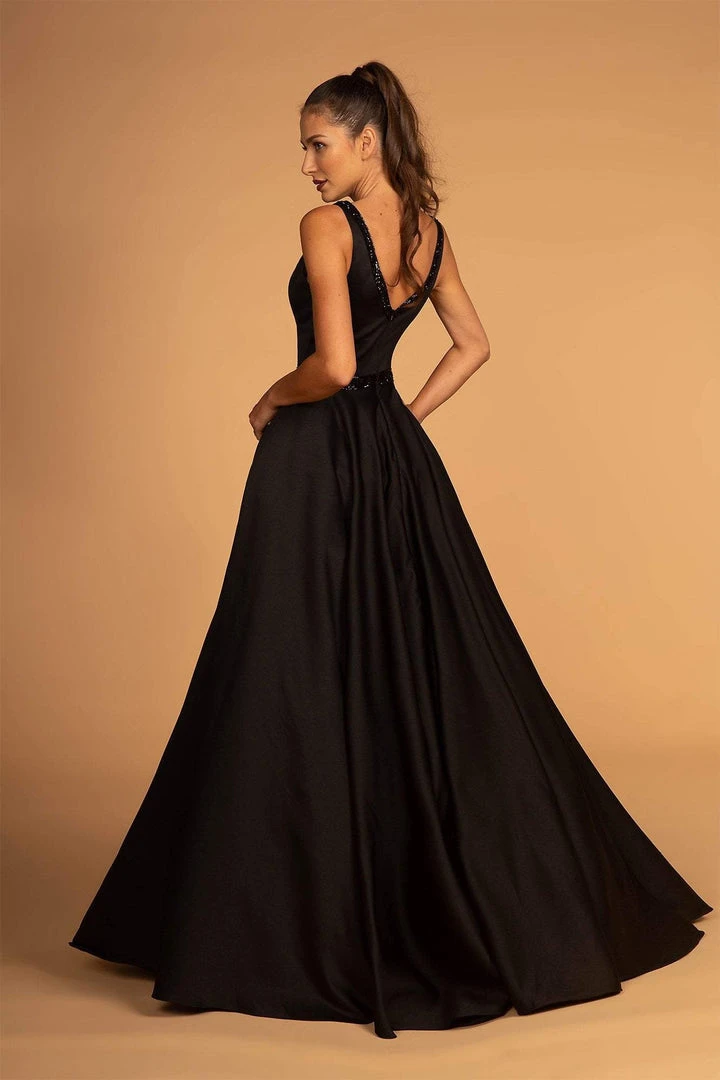 Elizabeth K - GL2532 Sleeveless Deep V-Neck Satin Ballgown Formal Gowns 4 Elizabeth K - GL2532 Sleeveless Deep V-Neck Satin Ballgown Formal Gowns