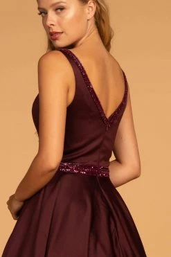 Elizabeth K - GL2532 Sleeveless Deep V-Neck Satin Ballgown Formal Gowns 17 Elizabeth K - GL2532 Sleeveless Deep V-Neck Satin Ballgown Formal Gowns