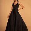 Elizabeth K - GL2532 Sleeveless Deep V-Neck Satin Ballgown Formal Gowns 1 Elizabeth K - GL2532 Sleeveless Deep V-Neck Satin Ballgown Formal Gowns