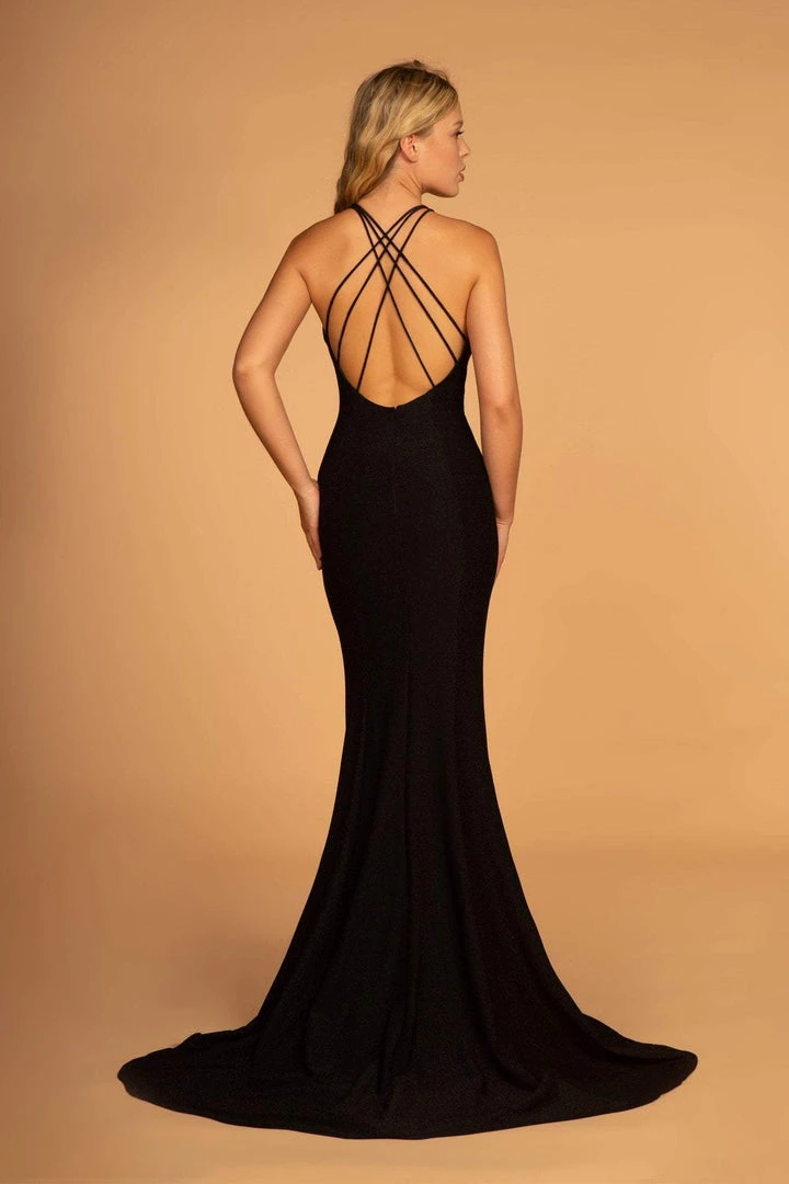 Elizabeth K - GL2549 V-neck Shimmer Fabric Mermaid Dress 4 Elizabeth K - GL2549 V-neck Shimmer Fabric Mermaid Dress