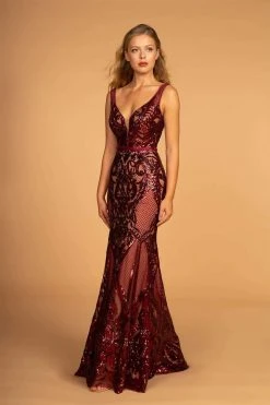 Formal Gowns Elizabeth K - GL2551 Beaded And Sequin Applique Nude Illusion Gown 17 Formal Gowns Elizabeth K - GL2551 Beaded And Sequin Applique Nude Illusion Gown