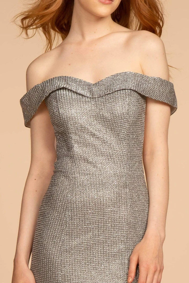 Elizabeth K - GL2562 Glitter Crepe Off-Shoulder Mermaid Dress 9 Elizabeth K - GL2562 Glitter Crepe Off-Shoulder Mermaid Dress