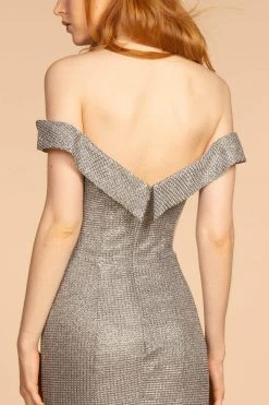 Elizabeth K - GL2562 Glitter Crepe Off-Shoulder Mermaid Dress 17 Elizabeth K - GL2562 Glitter Crepe Off-Shoulder Mermaid Dress