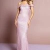 Elizabeth K - GL2562 Glitter Crepe Off-Shoulder Mermaid Dress 2 Elizabeth K - GL2562 Glitter Crepe Off-Shoulder Mermaid Dress