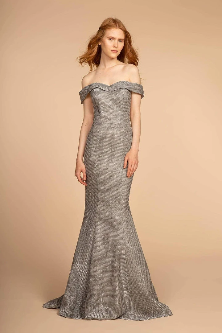 Elizabeth K - GL2562 Glitter Crepe Off-Shoulder Mermaid Dress 7 Elizabeth K - GL2562 Glitter Crepe Off-Shoulder Mermaid Dress