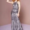 Formal Gowns Elizabeth K - GL2627 Embellished Sheath Evening Dress 2 Formal Gowns Elizabeth K - GL2627 Embellished Sheath Evening Dress