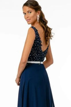 Elizabeth K - GL2653 Embroidered V-Neck A-Line Dress 21 Elizabeth K - GL2653 Embroidered V-Neck A-Line Dress