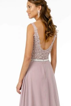 Elizabeth K - GL2653 Embroidered V-Neck A-Line Dress 17 Elizabeth K - GL2653 Embroidered V-Neck A-Line Dress