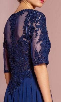 Elizabeth K - GL2681 Half Sleeve Embroidered Illusion Lace Gown Formal Gowns 19 Elizabeth K - GL2681 Half Sleeve Embroidered Illusion Lace Gown Formal Gowns