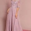 Elizabeth K - GL2681 Half Sleeve Embroidered Illusion Lace Gown Formal Gowns