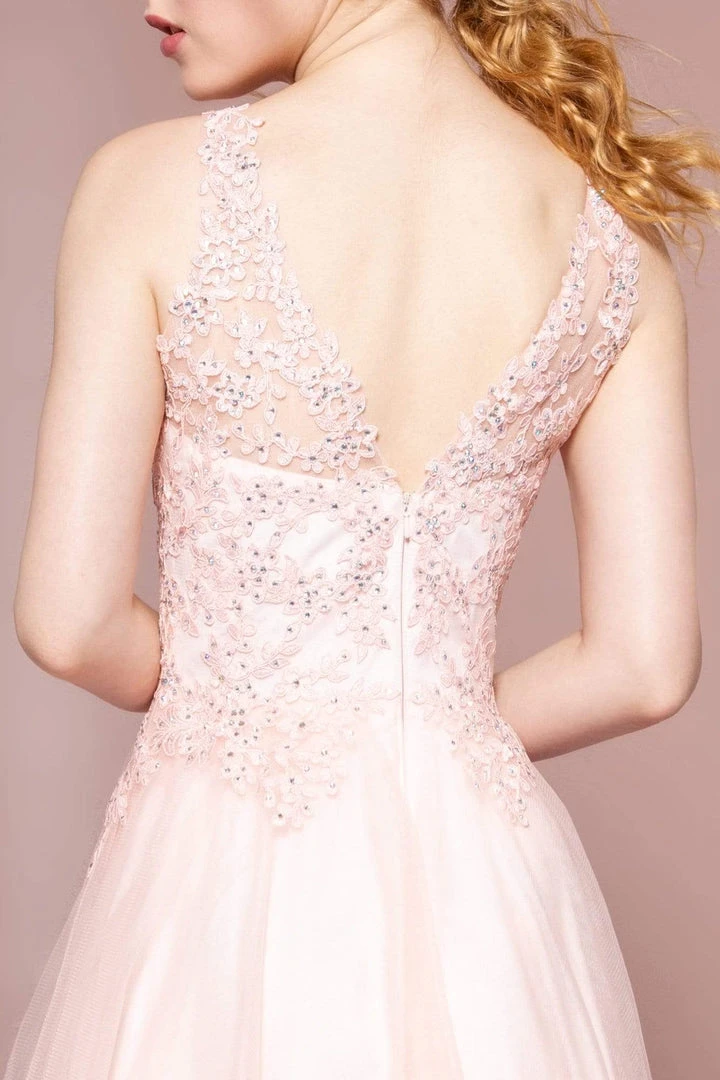 Formal Gowns Elizabeth K - GL2693 Beaded Lace A-Line Evening Dress 10 Formal Gowns Elizabeth K - GL2693 Beaded Lace A-Line Evening Dress